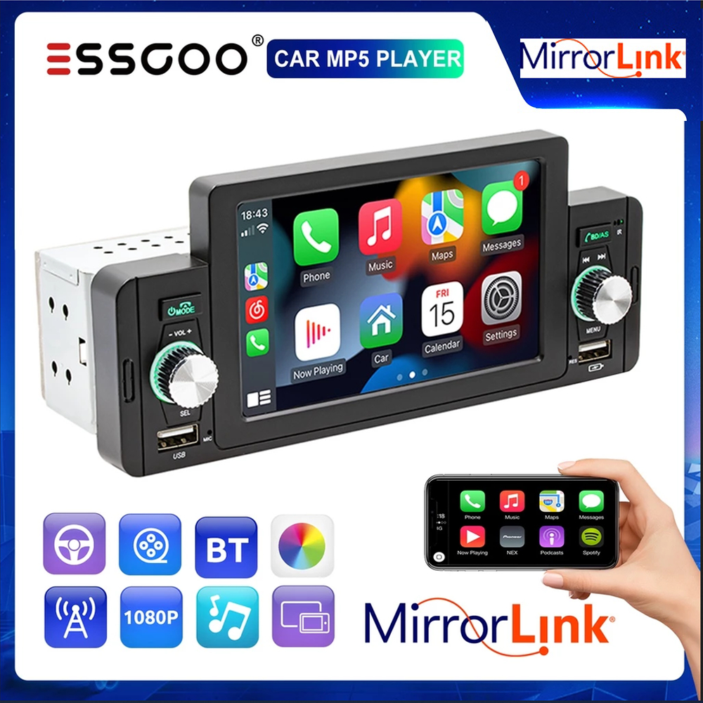 ESSGOO Rádio Estéreo De Carro 5 