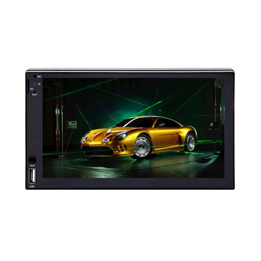 Central Multimídia Mp5 1 2 Din Tela 7 Capacitiva LCD Espelhamento Bluetooth USB SD AUX Radio H-Tech