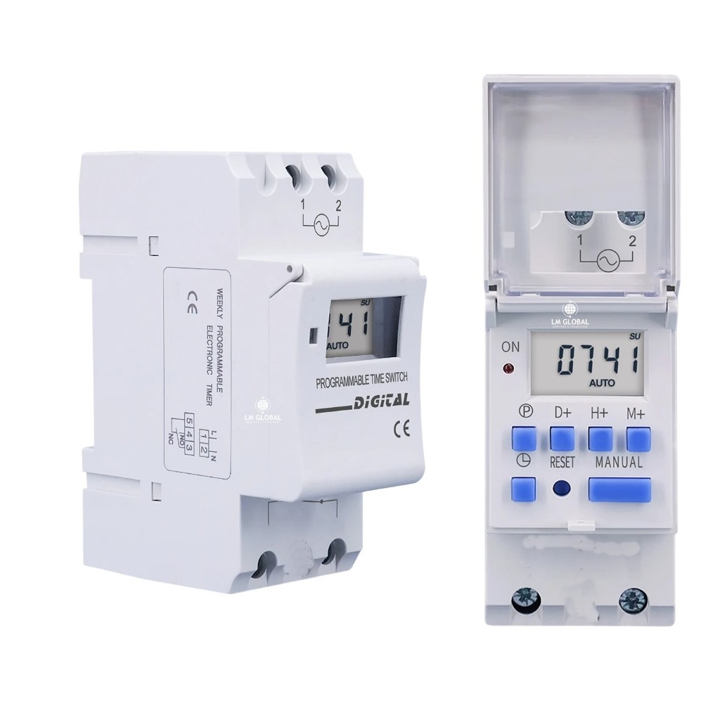 Relé Temporizador 220V DIN - 30A Display LCD