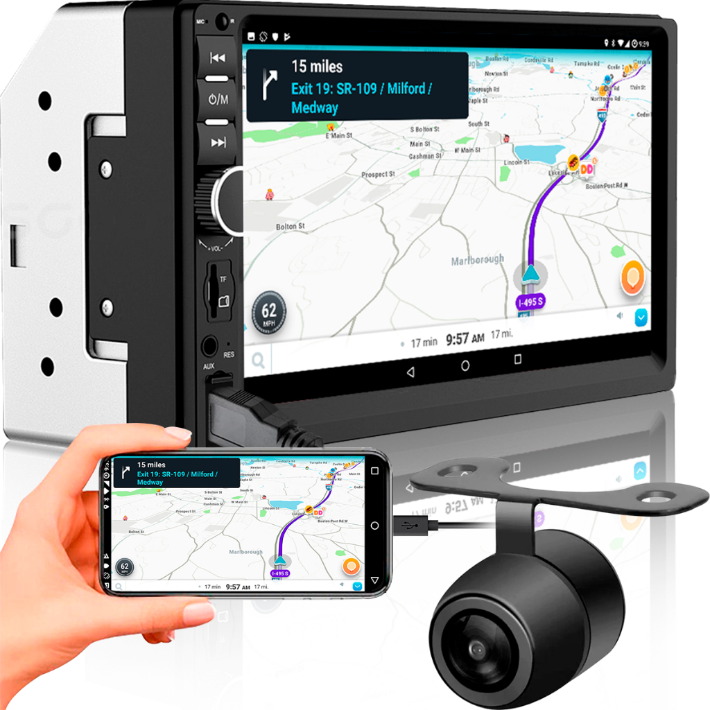 Acessórios para Carro Central Multimídia 2 Din Universal 7810H Touch Screen Bluetooth Plug USB