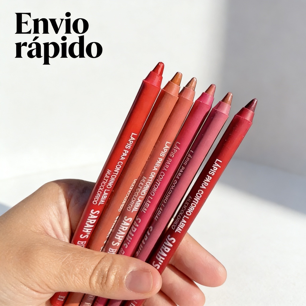 Sarah's Beauty Lápis para Contorno Labial - Pigmentação Intensa e Aplicação Suave | Coloração duradoura
