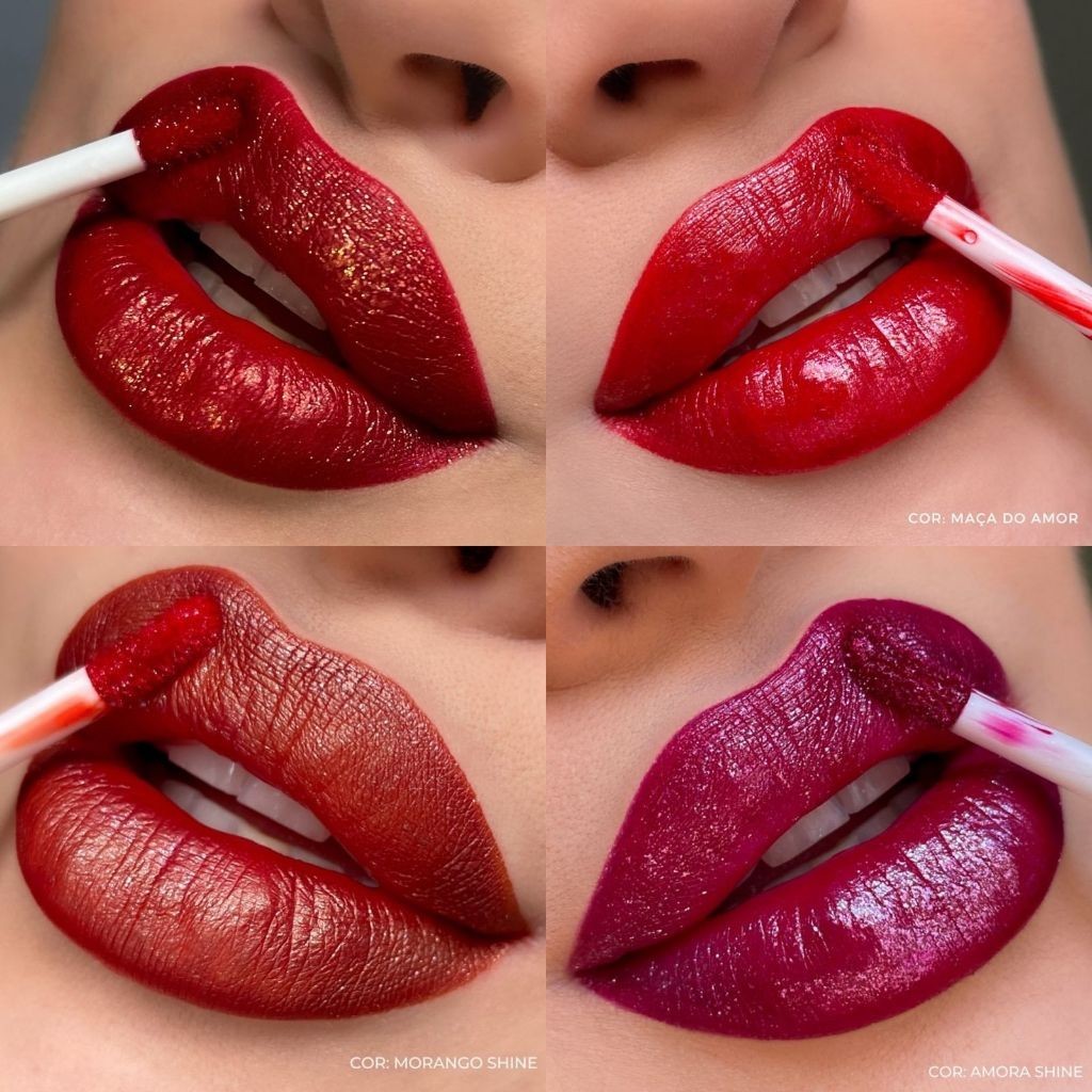 LIP TINT SHINE Mahav - Delicadas Particulas De Brilho,Cores Intensas, Brilhantes E Duradouras