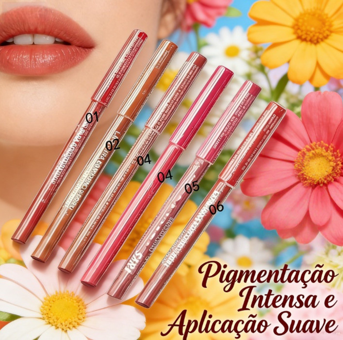 ⭐Lápis para Contorno Labial Sarah's Beauty | Pigmentação Intensa e Aplicação Suave , Coloração duradoura ⭐