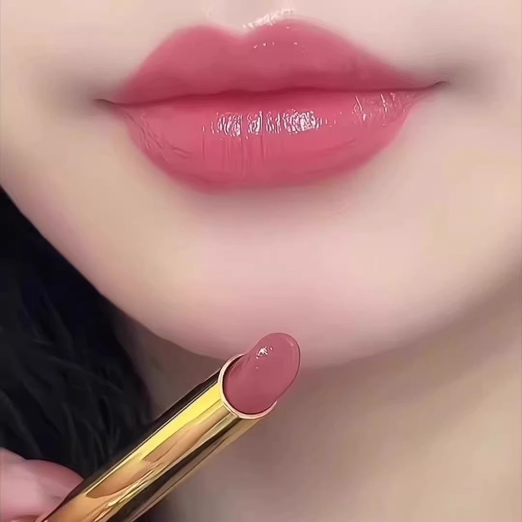 [Hidratante calmante] Batom Proteção da cor dos lábios Batom de duas cabeças Esmalte labial Não é fácil de desbotar Não
