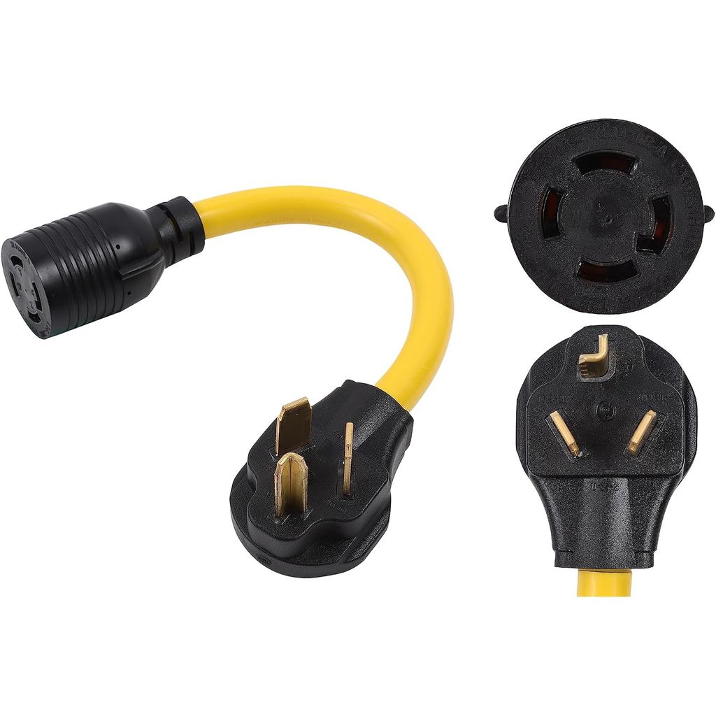 ONETAK NEMA 10-30P to L14-30R 120V/240V 30 Amp to 3 Prong Male Plug 4 Prong Twist Lock Female Outlet Recepacle Welder We