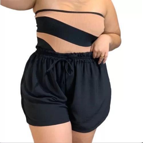 Shorts Bermuda Plus Size Duna Moda Extra Grande Tecido Duna Leve G1 G2 G3 Moda feminina