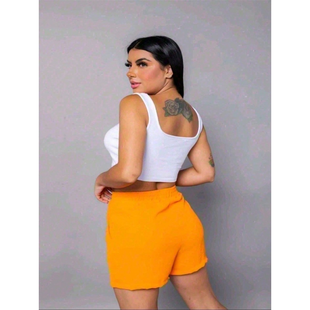 A-Lows A&L Feminina Shorts   tecido duna com elástico PLUS EXTRA