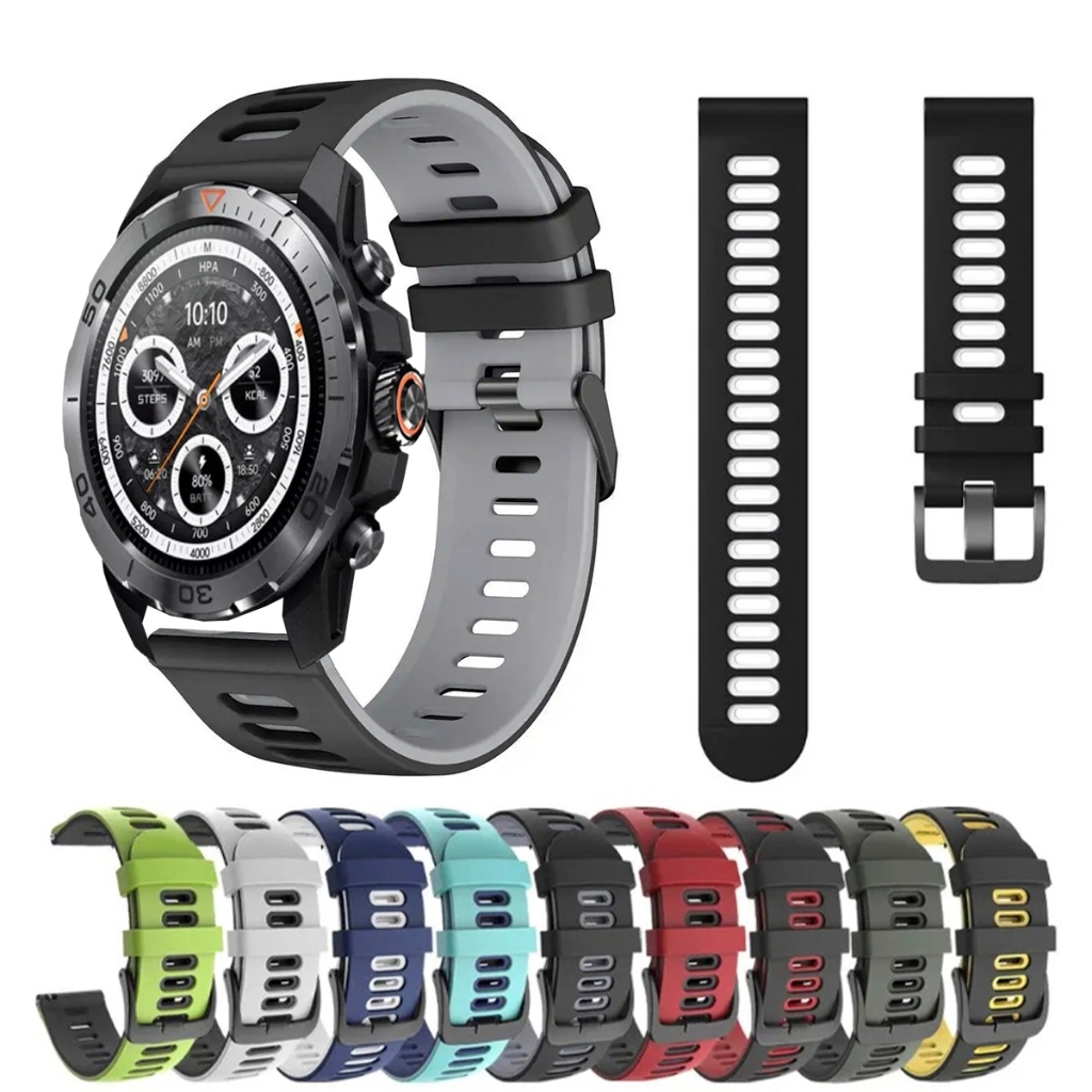 Pulseira 22mm de silicone SPORT para Smartwatch Mibro GS Explorer