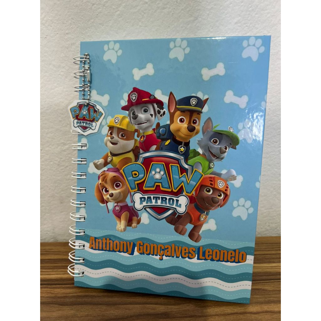 Promoção Somente Hoje - Agenda infantil creche - Patrulha canina, laminada, capa dura , Wire-o , envio/produção rápida
