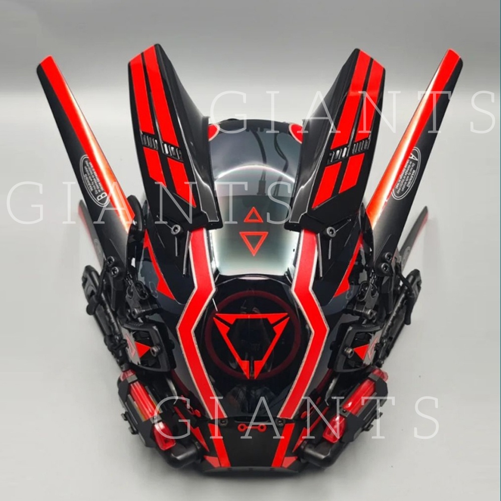 Máscara Ciberpunk LED Luminosa Capacete Cosplay Máscara de Fantasia Halloween Natal Festa de Role Play