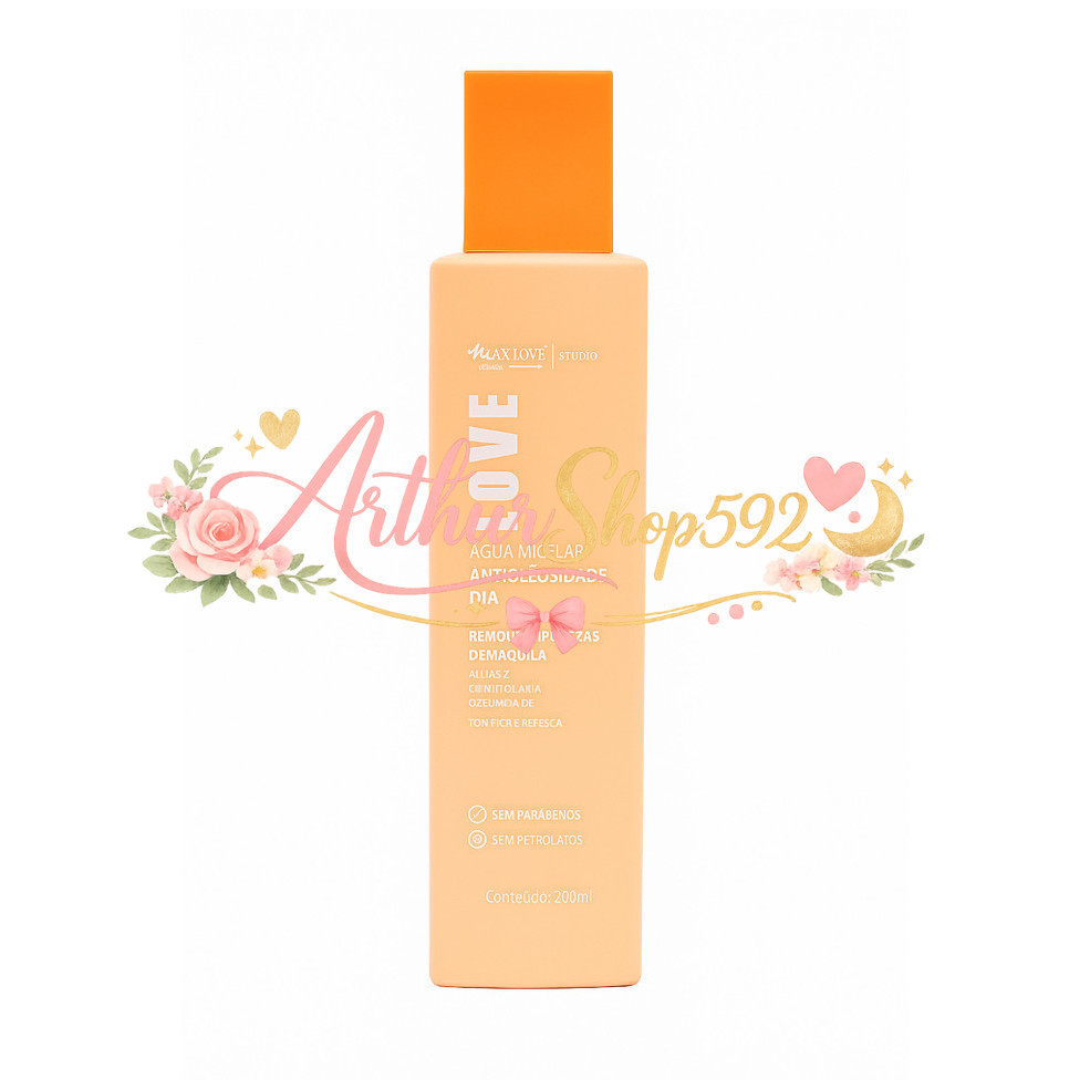 (V)Água Micelar Demaquilante Antioleosidade Max Love 290mlOTUN
