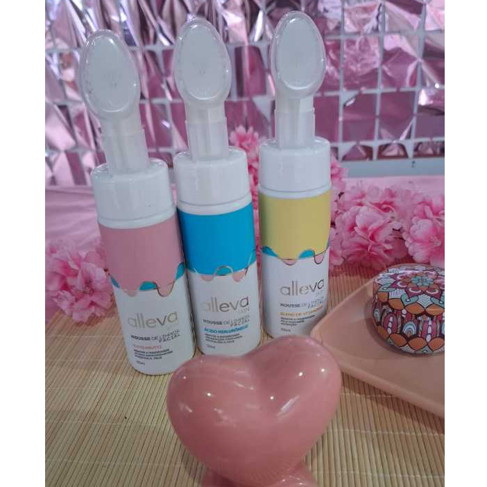 Mousse de Limpeza Facial Alleva Skin 150ml - Efeito Detox e Demaquilante