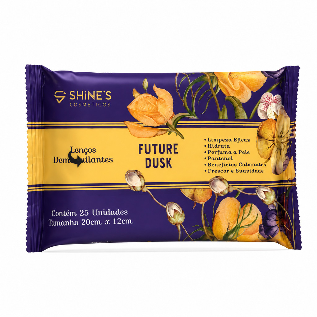 Lenços Demaquilantes Future Dusk 25und. Shine's Cosméticos