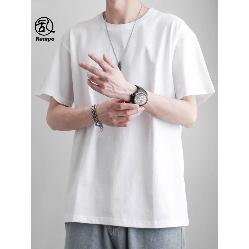 Camiseta masculina respirável de secagem rápida de tamanho grande ligeiramente gorda cobrindo carne mais magro olhar ver