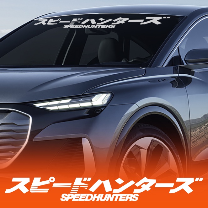 Adesivo de Para-brisas Carro Tunado Rebaixado Speedhunters Japonês  (Branco)