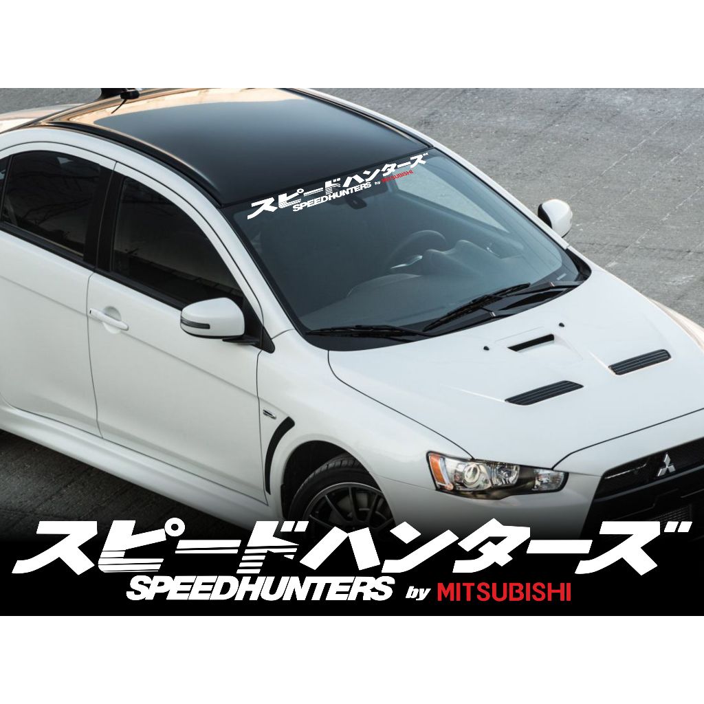 Adesivo Speedhunters Japonês para-brisas para modelos Mitsubishi