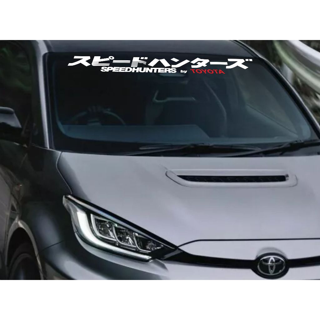 ADESIVO PARA-BRISAS CARRO SPEEDHUNTERS JAPONÊS P/ MODELOS TOYOTA