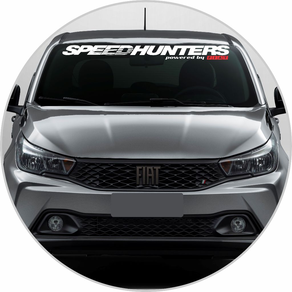 Adesivo de Para-brisas Carro Speedhunters Powered by Fiat