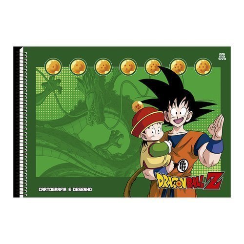 Caderno Brochura Ilustrado Dragon Ball Z Anime Tema Escolar Desenho Cartografia Fãs Achadinhos