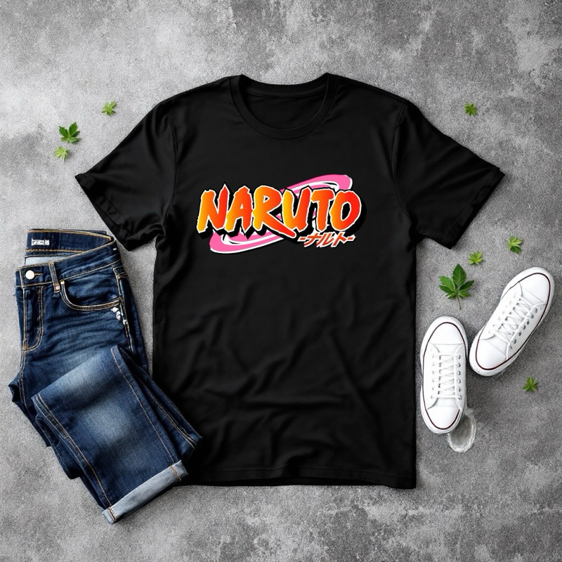 Camiseta Algodão Anime Naruto Geek Japonês Blusa Masculina 30.1 Penteado Unissex Série Desenho Manga