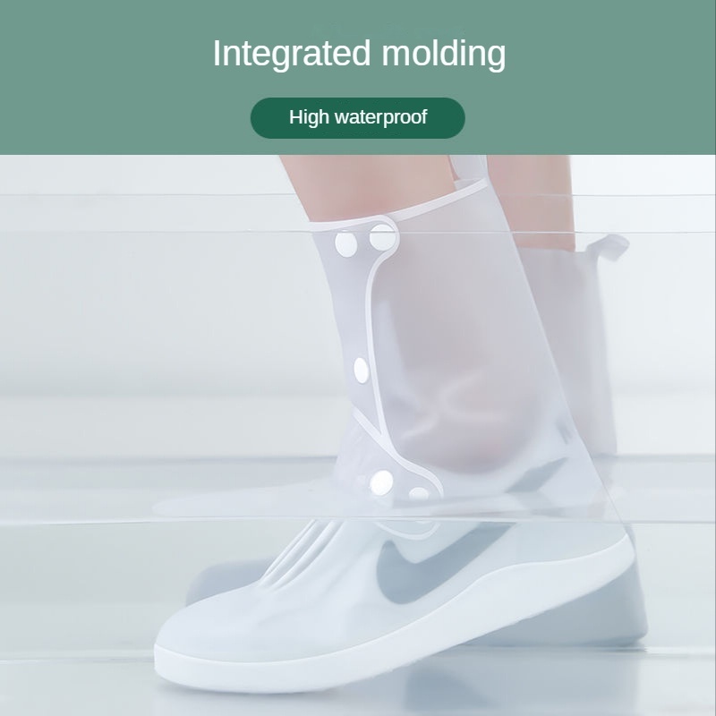 Botas De Chuva Transparentes Da Moda , À Prova D'água , Antiderrapantes , Tubo Médio E Alto , Sapatos De Água Para Adult