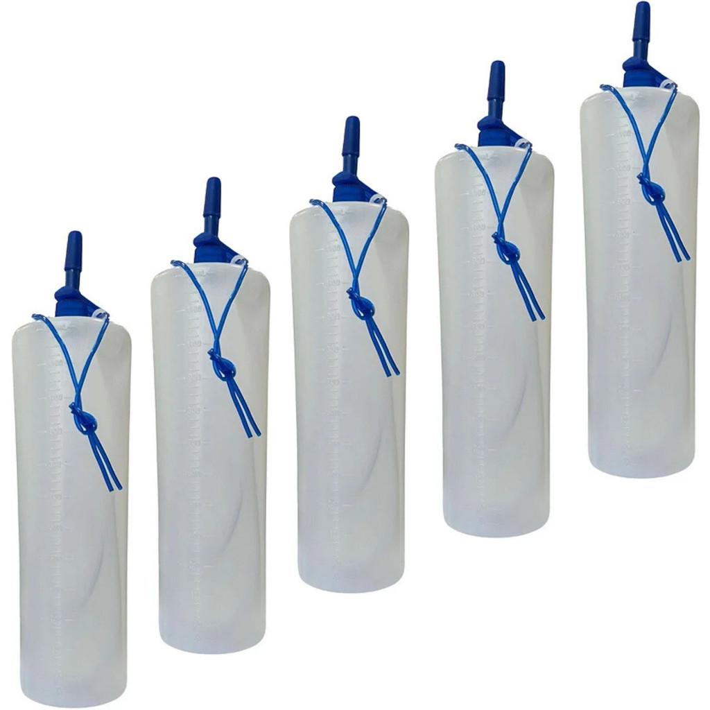 Kit 5 Coletor Urina 1200ml Transparente Com Extensor Incluso - Uromed
