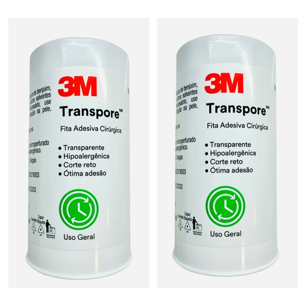 Transpore Fita Cirurgica Transparente 3M Ref 1527 - 100x4,5 - 2 Uni