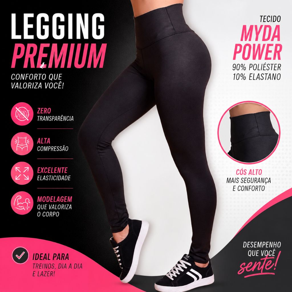 Calça Legguing Leg Suplex Academia Fitness Feminina Confortável Modelagem Perfeita