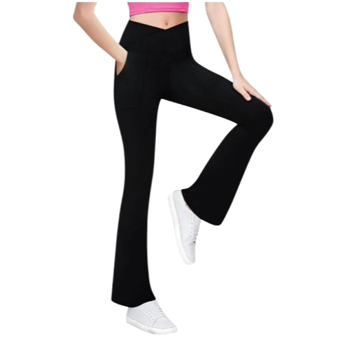 Calça Legging Flare Infantil Juvenil do 4 ao 14 anos (Suplex Roupas) de Meninas Dia a Dia Perfeita Tendência