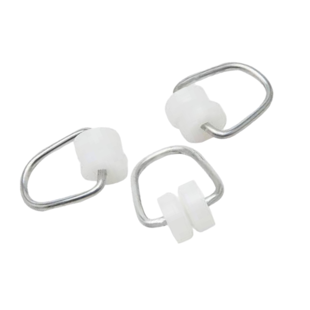 Kit 100 Unidades Gancho Rodizio Para Cortinas