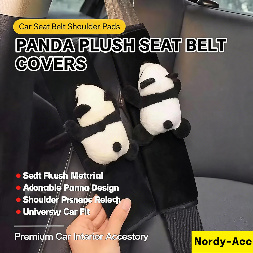 Almofada De Ombro Com Cinto De Segurança De Pelúcia Panda Fofo-Macia Anti-Estrangulamento , Fácil De Embrulhar , 1 Unida