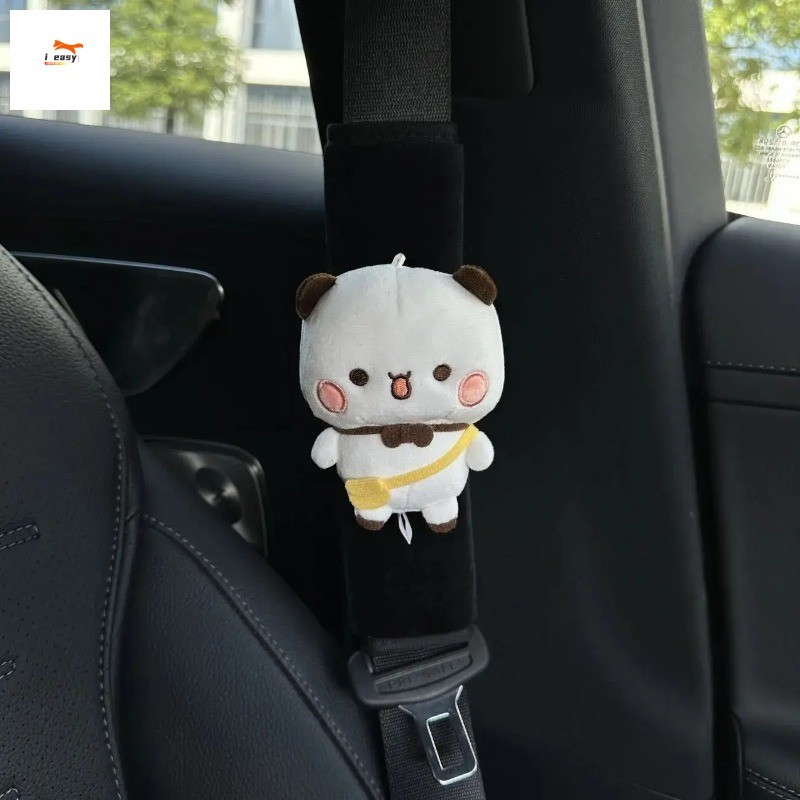 Capa De Cinto De Segurança De Carro Panda Fofa-Protetor De Ombro Anti-Estrangulamento Para Crianças