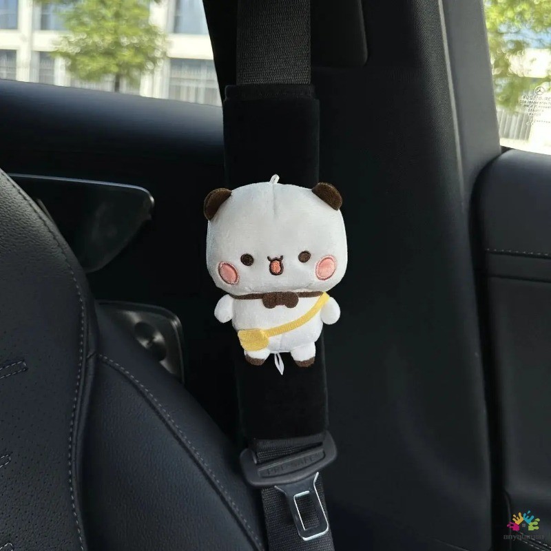 Capa De Cinto De Segurança De Carro Panda Fofa-Protetor De Ombro Anti-Estrangulamento Para Crianças