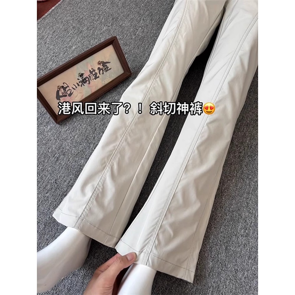 Calças chanfradas masculinas verão estilo fino náilon de secagem rápida Micro-corte calças cleanfit estilo americano cal
