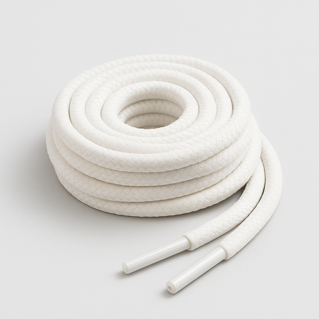 Cadarço Redondo Branco R1 Roliço 130cm Use como Cadarço, Cordão, Tira ou Barbante Durável