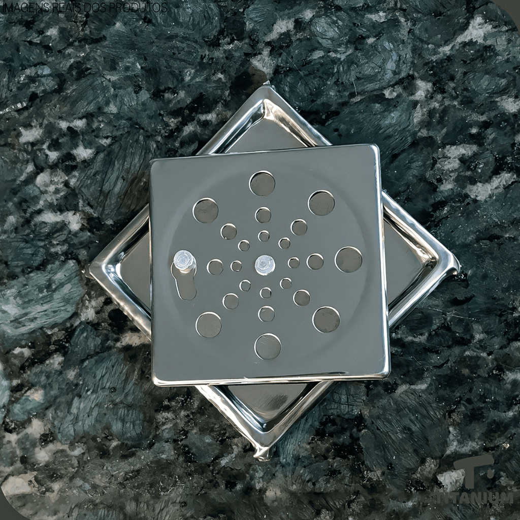 Ralo Grelha Inox Abre E Fecha De Girar 10x10 Com Suporte