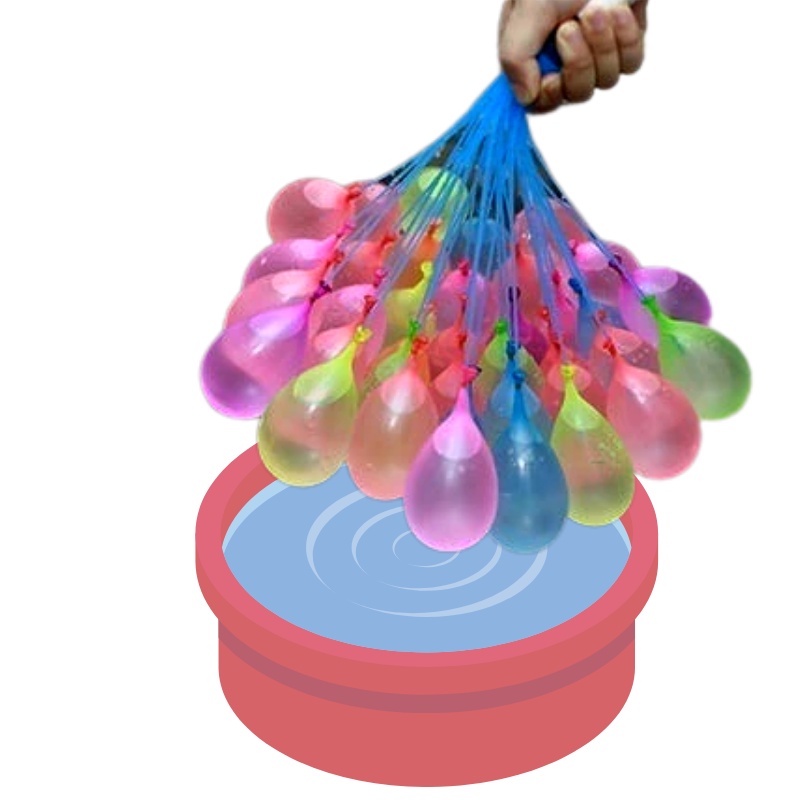 Kit Balões de água com 111 Unidades + Adaptador de Mangueira Enche Rápido