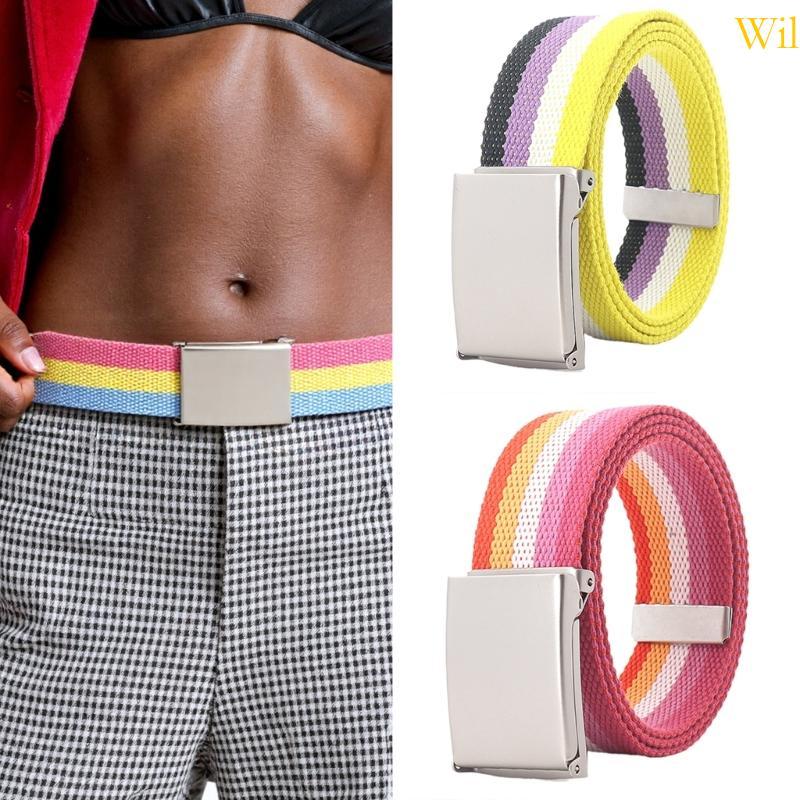 Cinto Masculino De Tecido Ajustável Wil Com Fivela Deslizante De Nylon Para Caminhadas , Ciclismo E Roupas Casuais