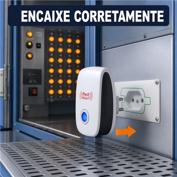 Repelente Ultrassônico Pest Reject 1 Unidade Bivolt Afasta Ratos Baratas Formigas Sem Químicos
