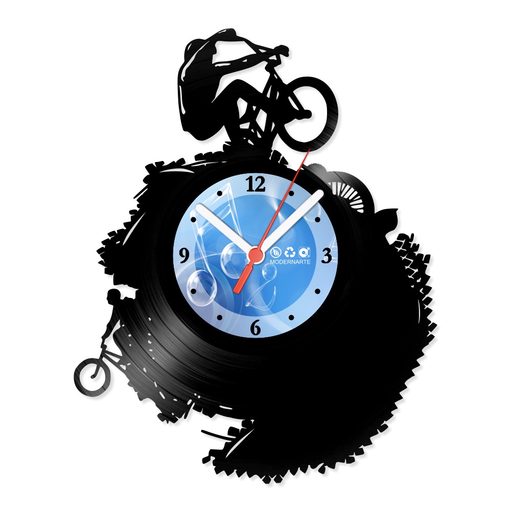 Relógio Decorativo de Parede Vinil Esportes Bike Radical