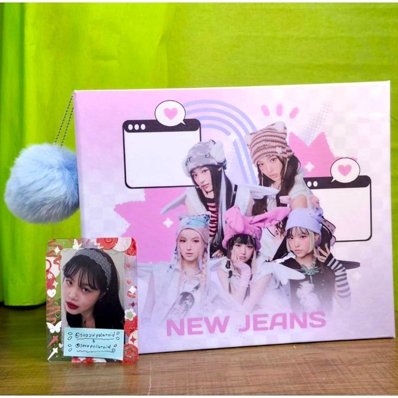 NewJeans Binder Customizado A6 Wide com folhas de 5 e 6 Bolsos Danielle Hanni Hyein Haerin Minji