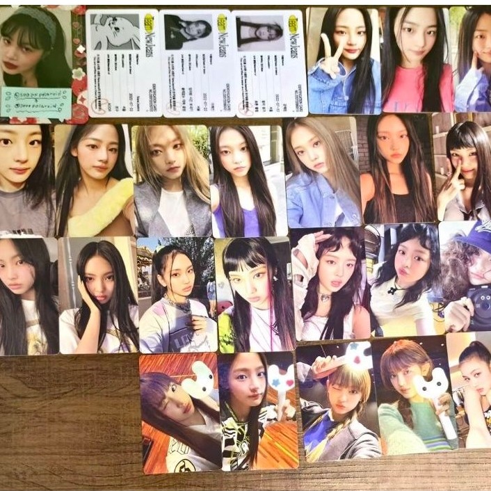NewJeans Danielle Hanni Minji Hyein Haerin OMG Attention Get Up Super Shy Conjunto Set Photocards Poster Oficiais