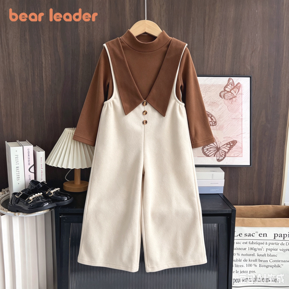 Bear Leader Primavera Outono Novo Estilo Preppy Bonito Cor Sólida Roupas De Meninas Coreano Base De Manga Comprida Camis