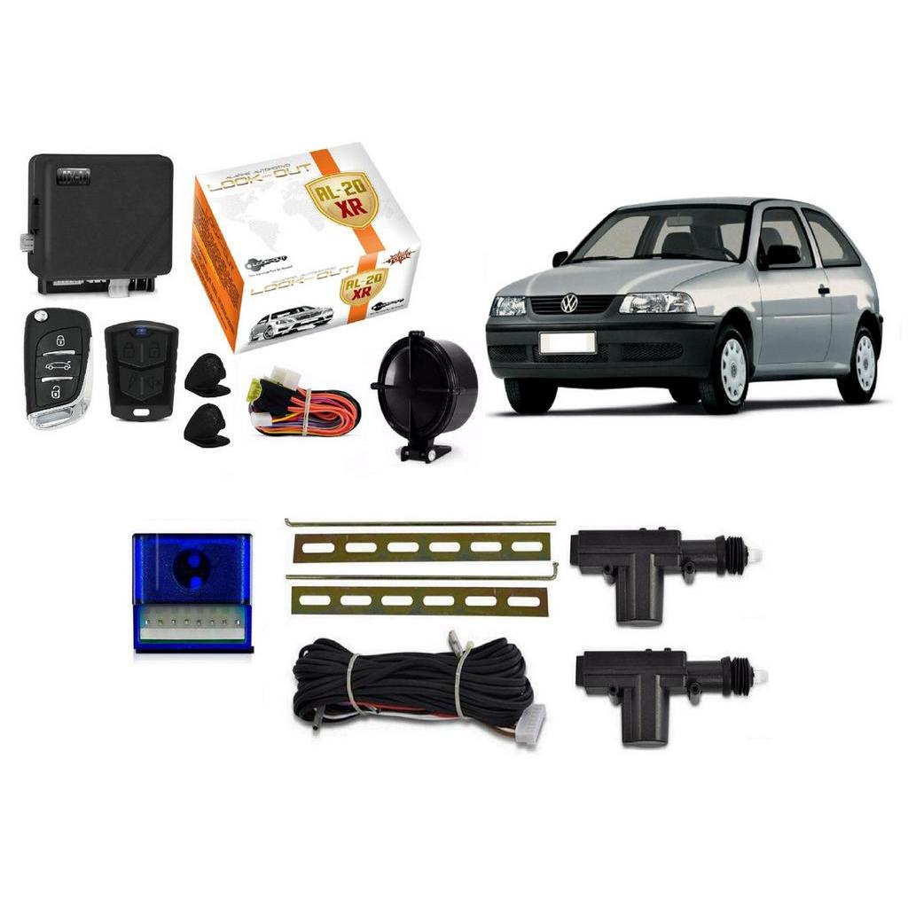Kit Alarme Canivete + Trava Eletrica Gol G3 power 2 portas