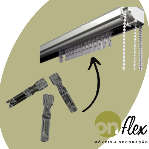 Pinos Trilho Persiana Vertical PVC Tecido | Acessórios Instalação Fixação Persianas