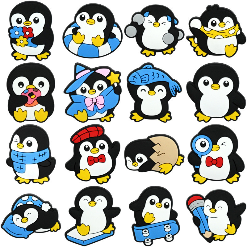 Shoes Charm Diy Shoe Accessories Cute Penguin Pvc Cartoon Decoration