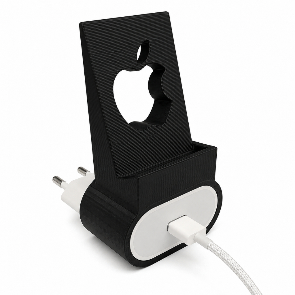Suporte para Celular na Tomada com Apoio para Carregador Organizador de Cabo