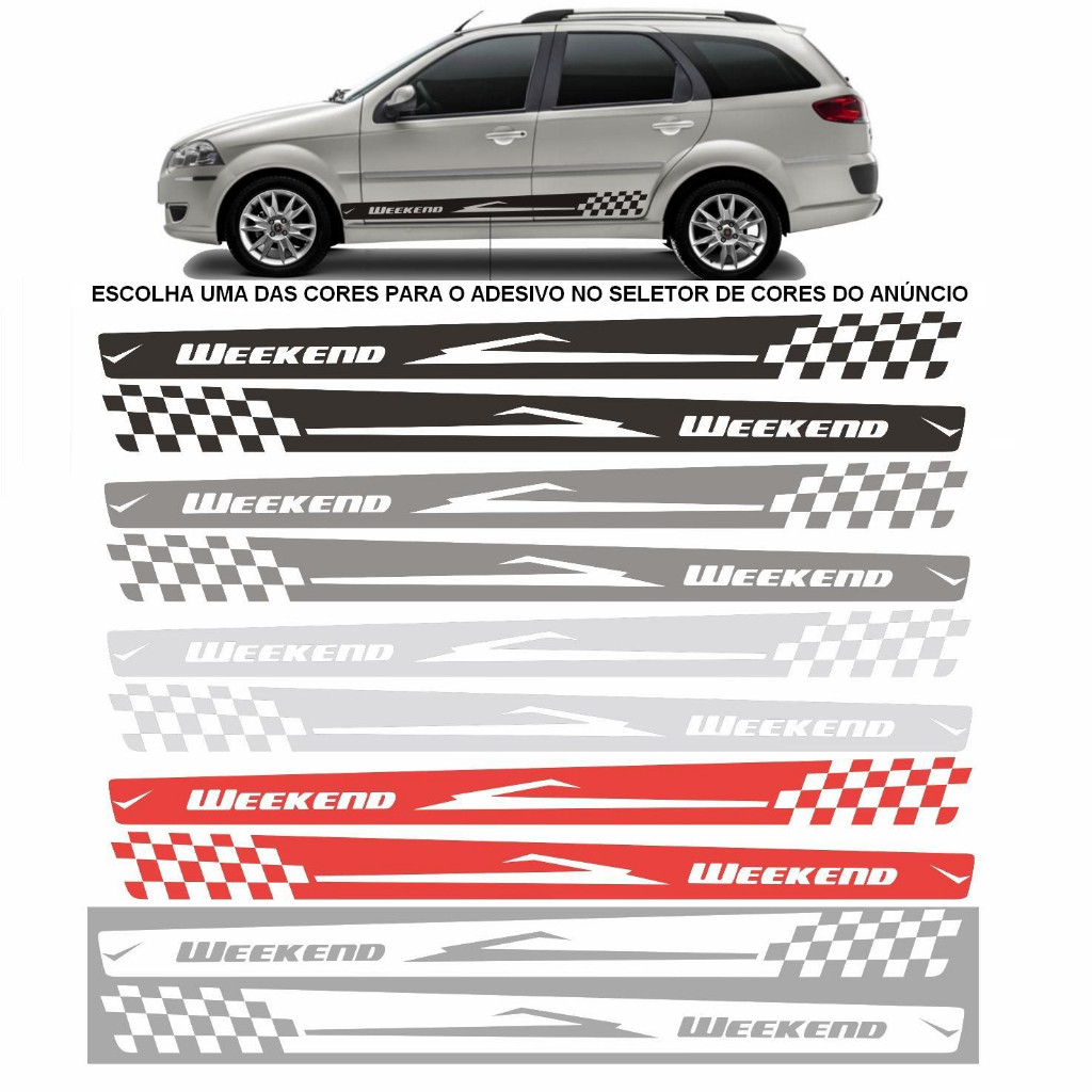 Adesivo Faixa Lateral Para Palio Weekend Adesivos Laterais Tuning Para Carro Esportivo
