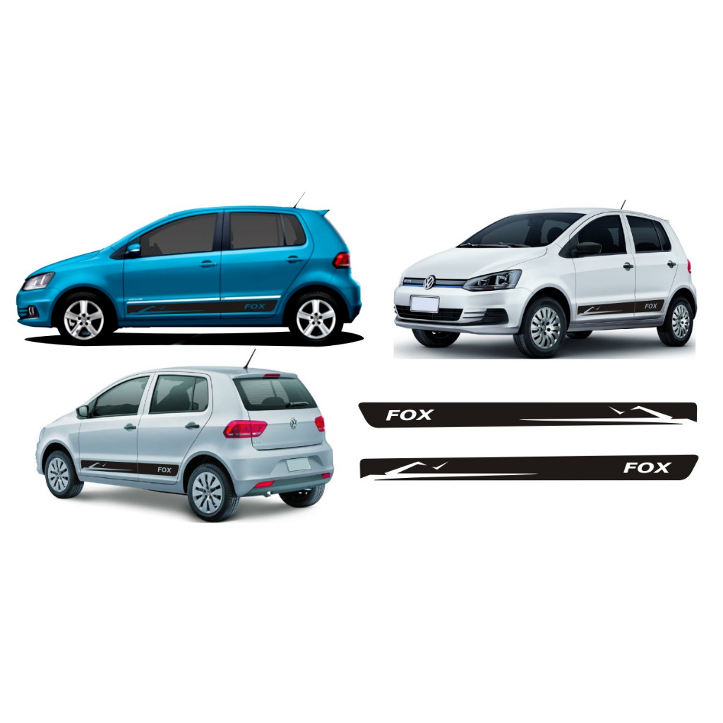 Adesivo Lateral Para Vw Fox 1 Faixa Adesiva Tuning Esportiva