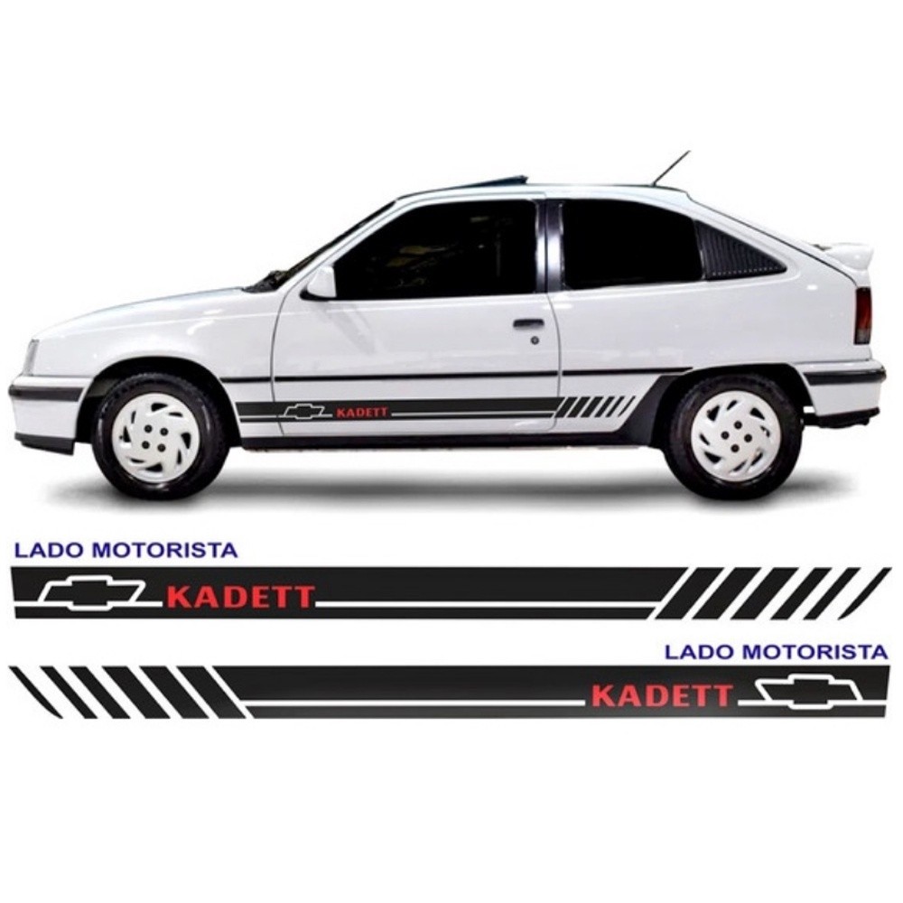 Faixas Laterais Adesivos Chevrolet GM Kadett GL GS GSi DEcalque Autocolantes das portas Acessório Esportivo Automotivo